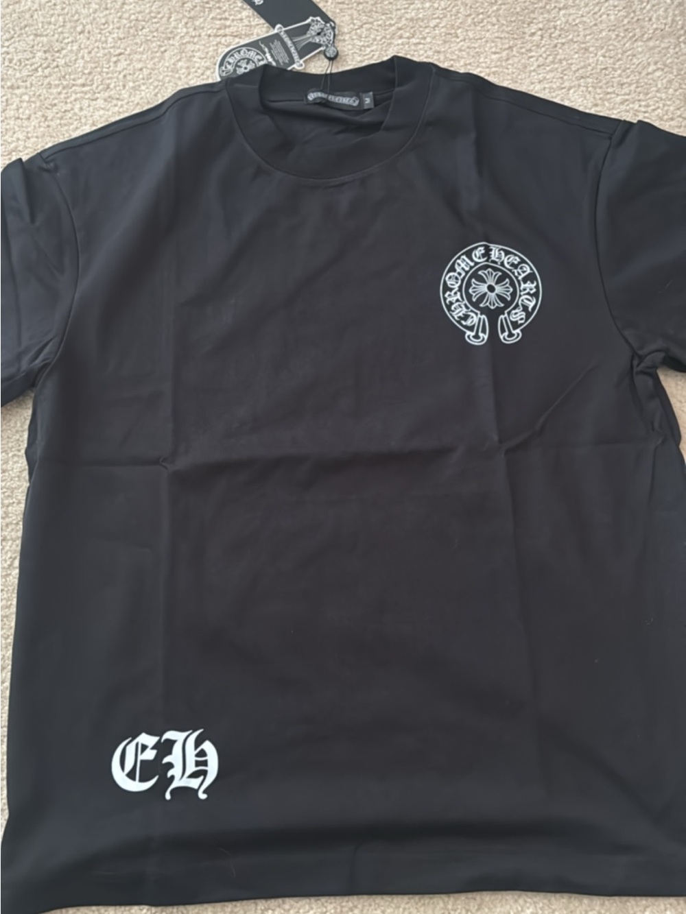 American Chrome styled Men's Black Logo Graphic Tee